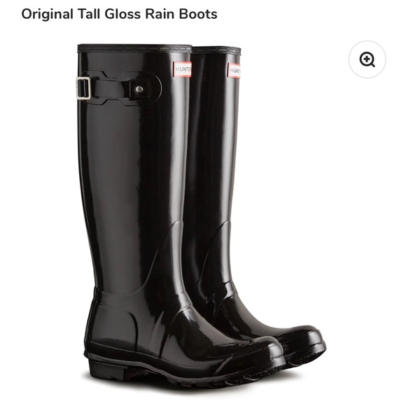 Hunter Women's Original Tall Gloss Rain Boots size 6 black - Picture 8 of 16